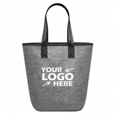 Grey Felt Tote Shopping Bag